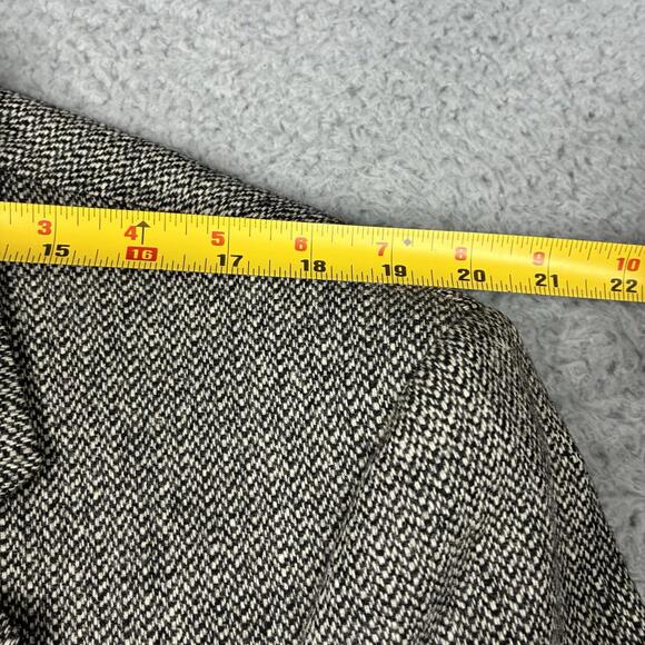 Vintage Burberrys Wool Tweed Blazer Sport Coat Men’s Gray Jacket 44R Old Money - Picture 6 of 15